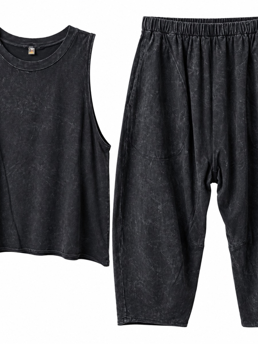 FP Movement Free People Hot Shot Relaxed Set Black Size Large